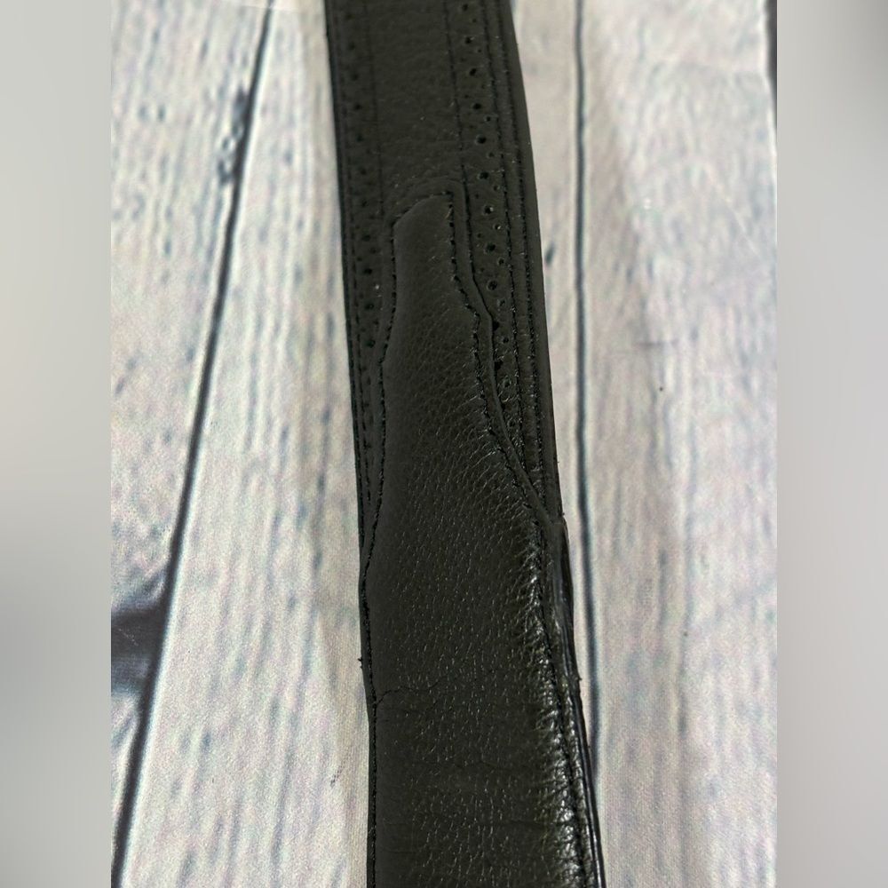 Ariat Black Leather Silver Buckle Western Southwestern Cowboy Casual Belt 44 - Picture 11 of 13